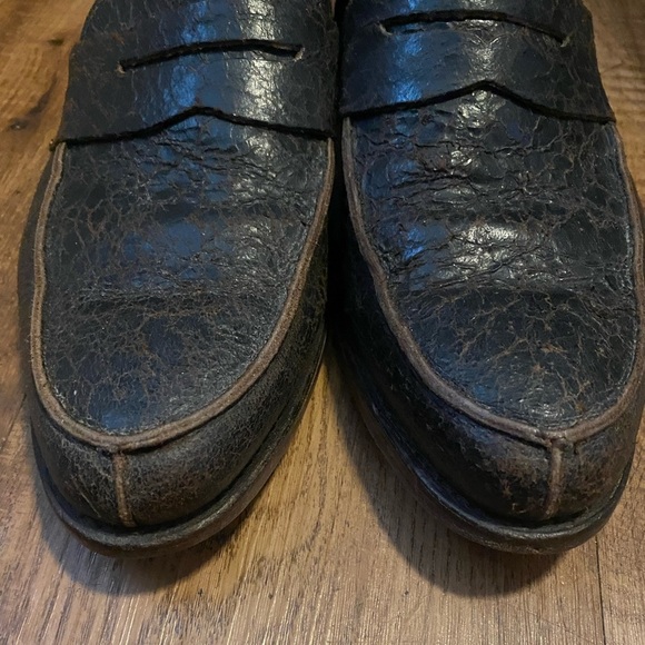 Allen Edmonds Modesto Brown Distressed Leather Loafers US Size 9.5 D main image 9